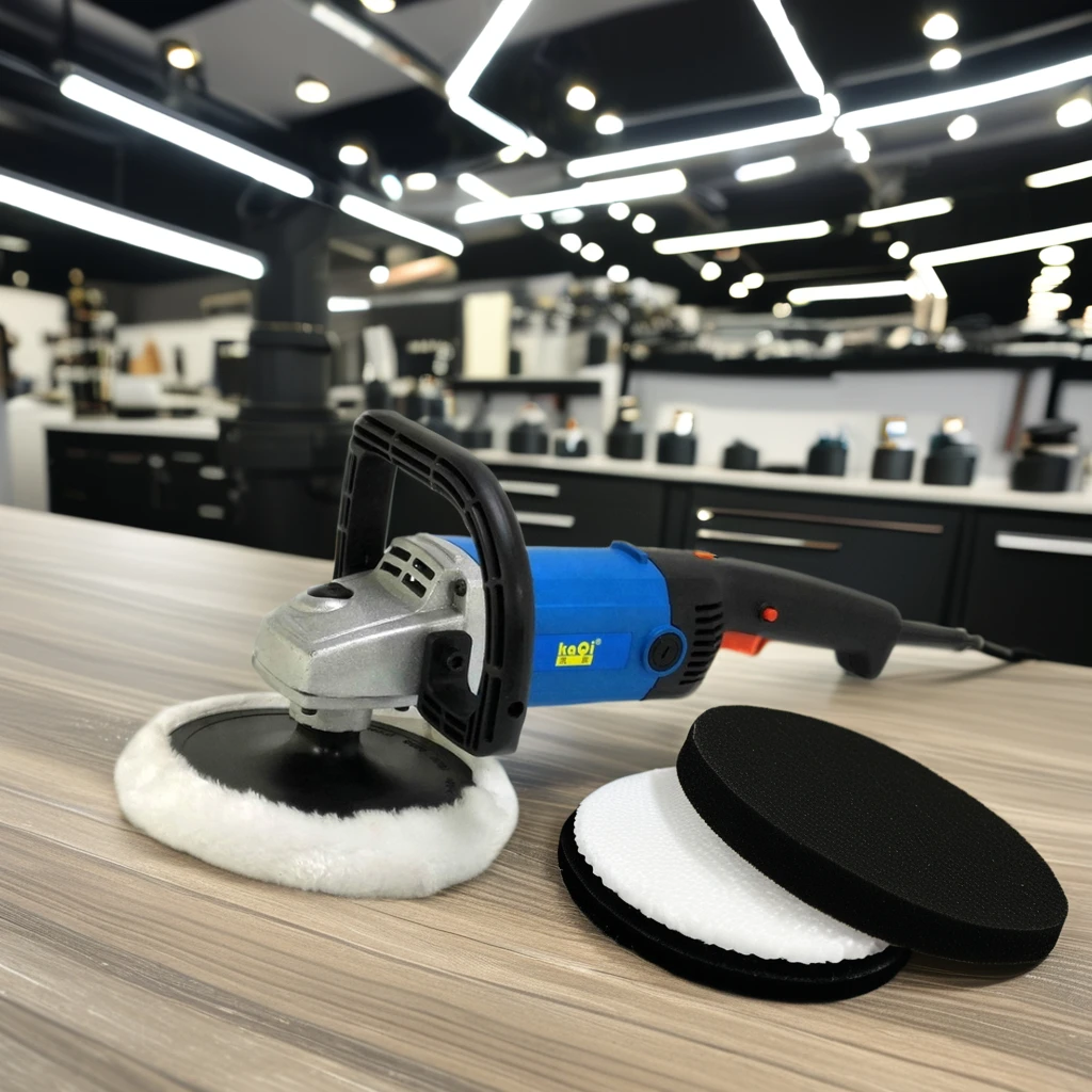 سيارة الملمع شهادة CE 180 مللي متر الملمع الكهربائي 1400 واط ضبط سرعة آلة تلميع طلاء السيارات آلة الصبح #2