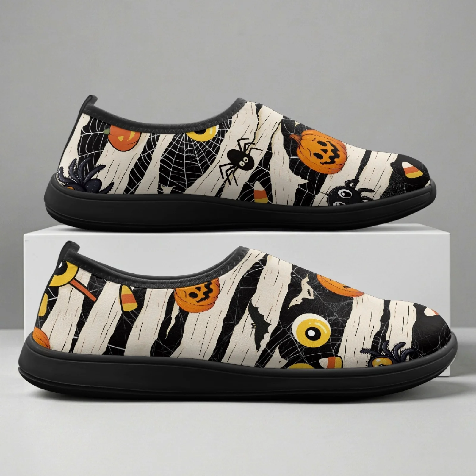 PENSTROLL Halloween Patchwork New Arrival Comfortable Casual Sneakers for Men Polyester & EVA Hiking Shoes Casual Shoes