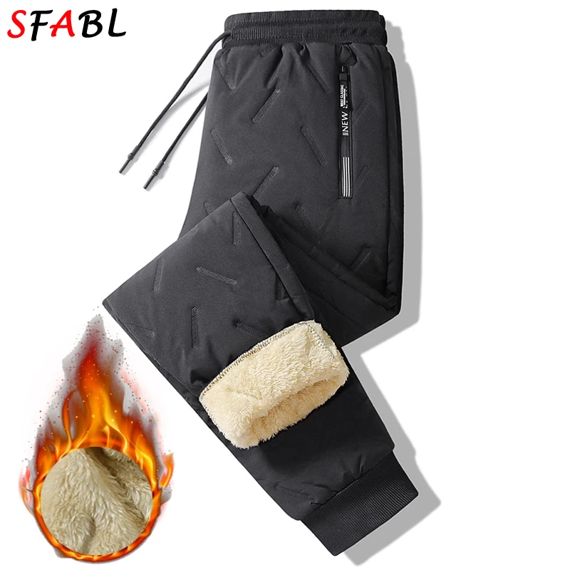 

Thicken Fleece Trousers Men Winter Pants Men Sweatpants Windproof Waterproof Thermal Warm Joggers Winter Pants for Men M-XXXL