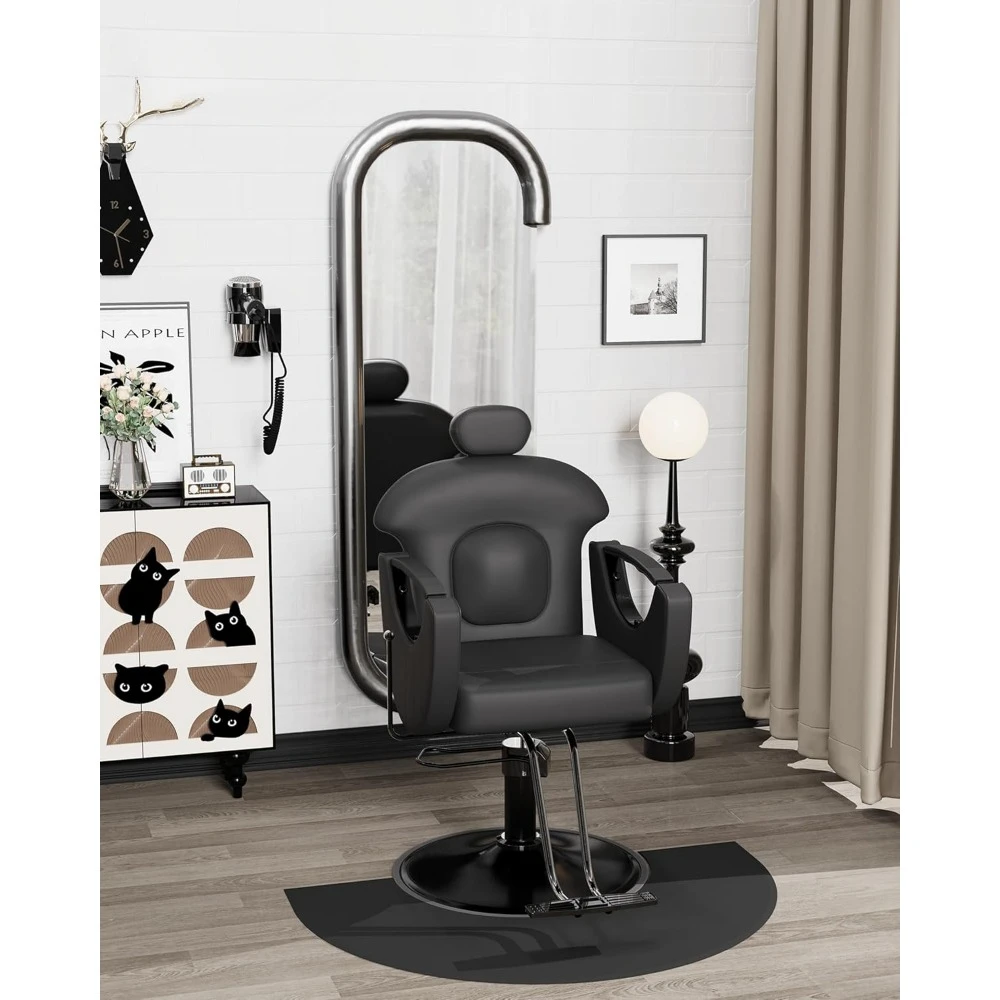 Barber Chair, All Purpose Gold Salon Chair for Hair Stylist, 360 Degrees Rolling Swivel Styling Chair, Hair Salon Chair