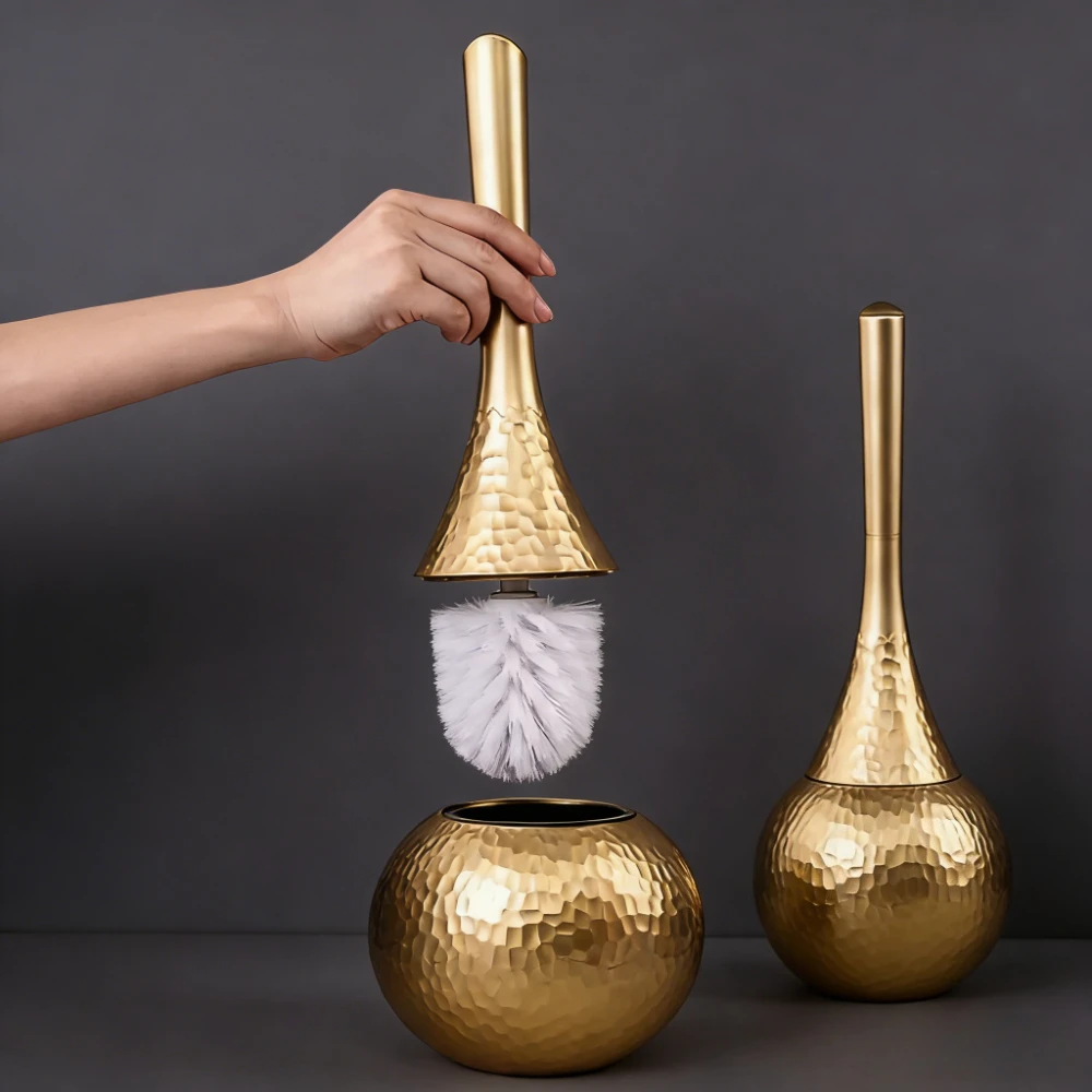 

High-end Toilet Brush Cleaning Brush with Base Holder Long Handle Toilet Brush Non-Scratch Household Bathroom Brush