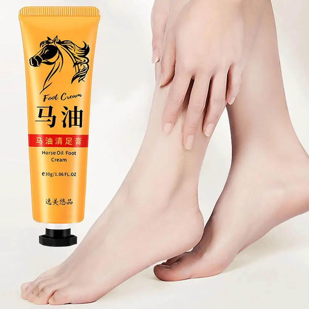 Anti Crack Foot Cream Heel Cracked Repair Horse Oil Skin Hand Skin Dead Cream Anti-Drying Feet 30g Removal Callus Care Smoo R8O0