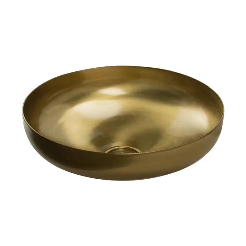 Fashion High Grade Bathroom Round Top Mount Wash Basin Sink Luxury 304 Stainless Steel Sanitary Washbasin