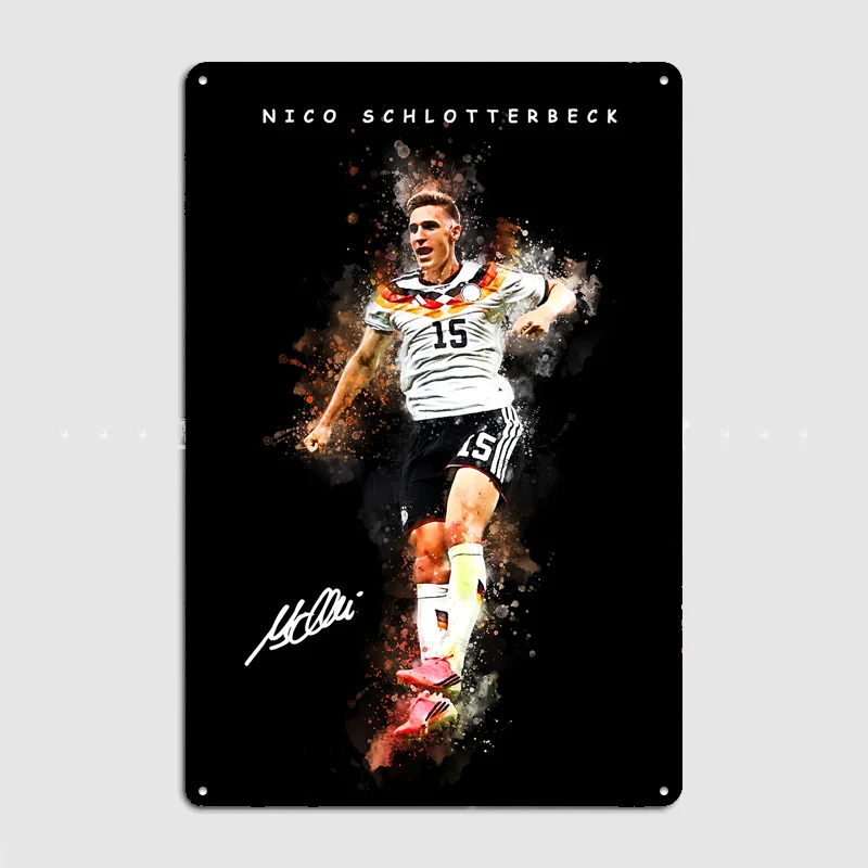 Nico Schlotterbeck Football Player Poster Metal Posters Living Sign Indoor Outdoor Room Decoration Home Bar Decor Wall Decor