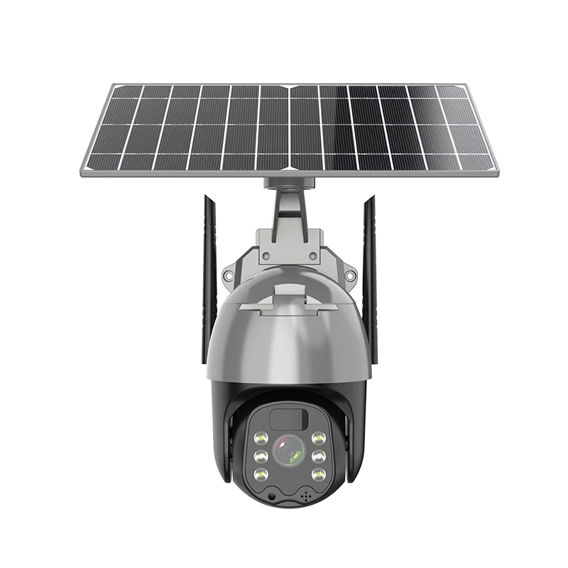 Outdoor Security System HD 2MP 4MP Video Record Solar Panels Battery Power 4G Card Night Vision PTZ CCTV