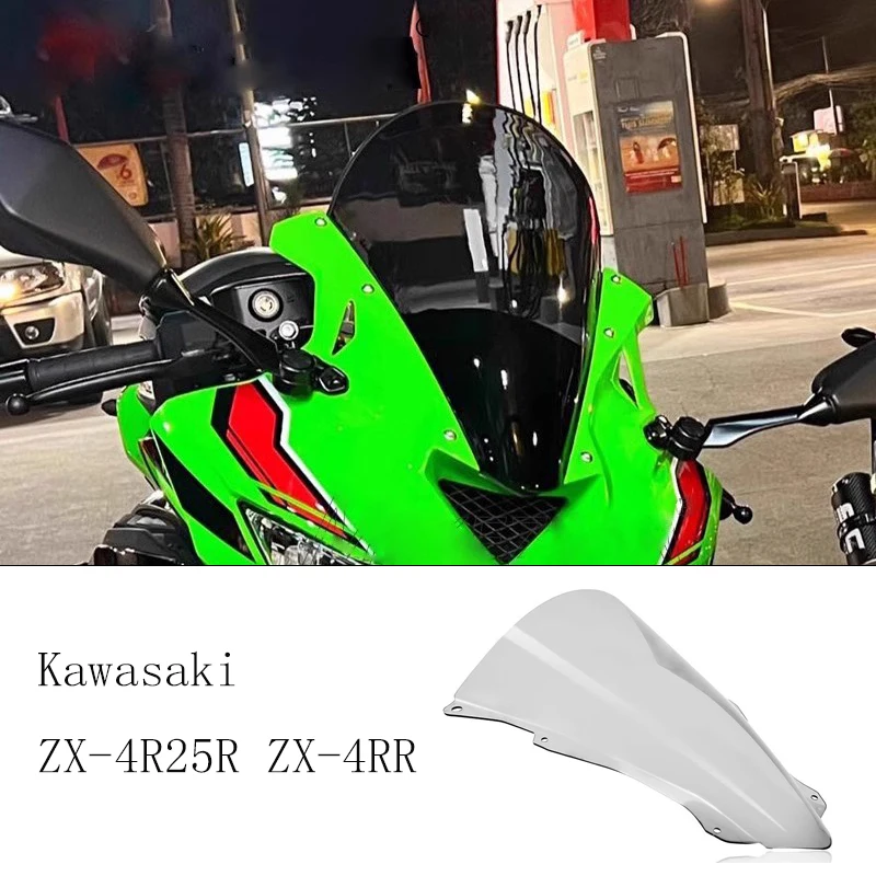 

Pare-brise de style de compétition pour Kawasaki ZX-4R 25R ZX-4RR modifié, déflecteur de vent de course suréWer, équipement de m