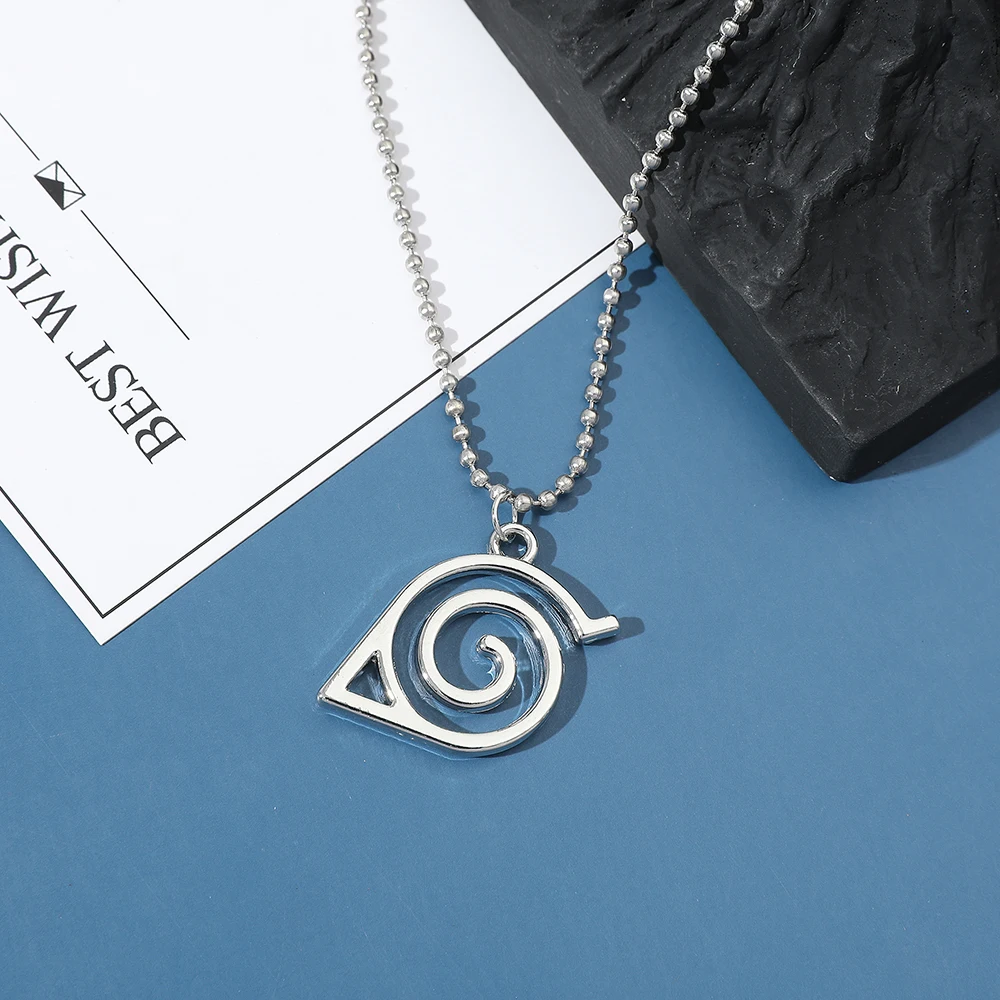 Japanese Anime Necklace Creative Cartoon Silver Tone Chain Gift for Fashion Pendant Jewelry for Cosplay Daily Wear Accessories
