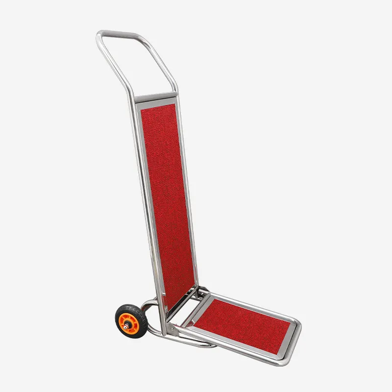 PYH luggage trolley folding portable airport trolley load king stainless steel light and easy to push silent