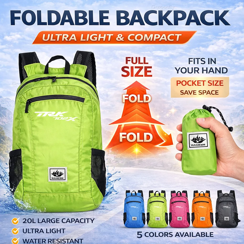 

20L Foldable Motorcycle Backpack For Benelli TRK702X TRK 702 X Trk 702x Portable Ultralight Outdoor Hiking Camping Cycling