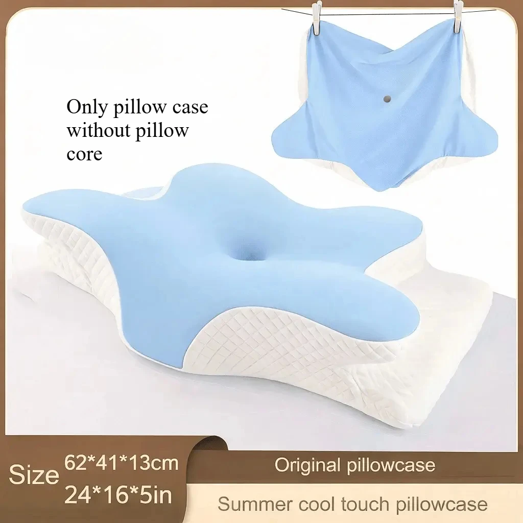Neck Pillow Replacement Pillowcase, Zippered and Washable, Comfortable and Breathable, Usable in All Seasons, Pillowcase Only