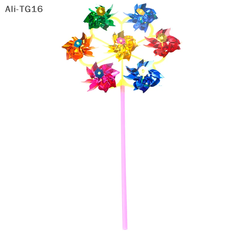 الملونة DIY الترتر طاحونة الرياح سبينر حديقة المنزل ديكورات للباحة لعبة أطفال