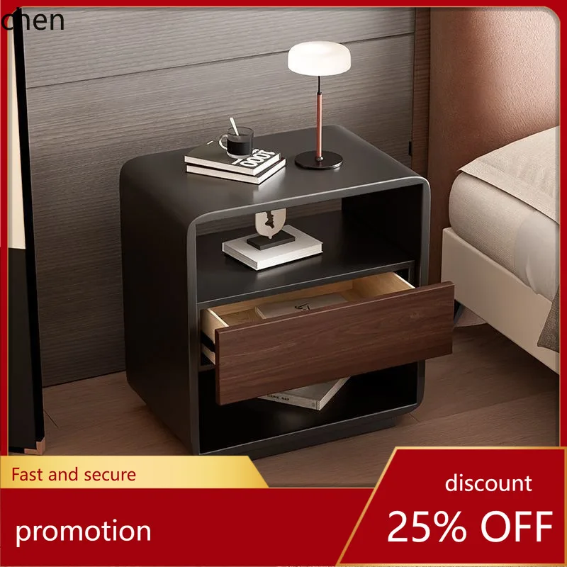 HT Minimalist Bedside Cabinet Simple Modern Style Internet Celebrity Ins High-end Bedroom Nightstand