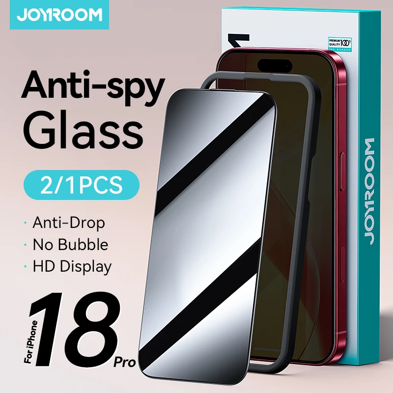 Joyroom 1/2PCS für iPhone 18 Pro Max Anti-Spy-Glas Sichtschutzfolie für iPhone 17 Pro Max 18 Pro gehärteter Schutzfilm