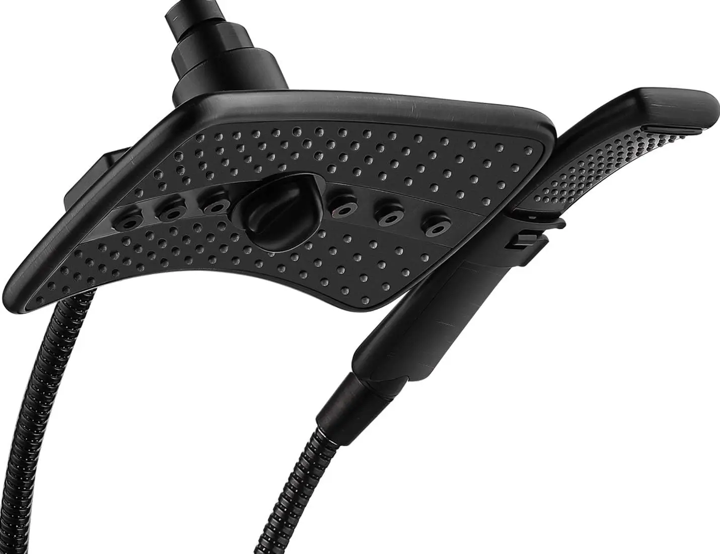 

High Pressure Shower Head Combo with Rainfall Spray, Detachable Handheld, 60" Stainless Steel Hose