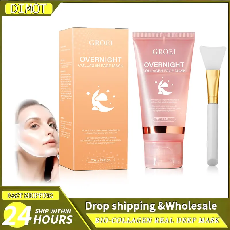 

Korean Deep Collagen Mask Pack Night Wrapping Woman Overnight Skin Peel Off Mask Anti Wrinkle Lifting Facial Mask Skin Care