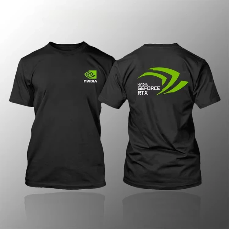 2026 NVIDIA Short-sleeved Shirt NVIDIA RTX Intel Summer Clothes for Gaming Geek Round-neck T-shirt