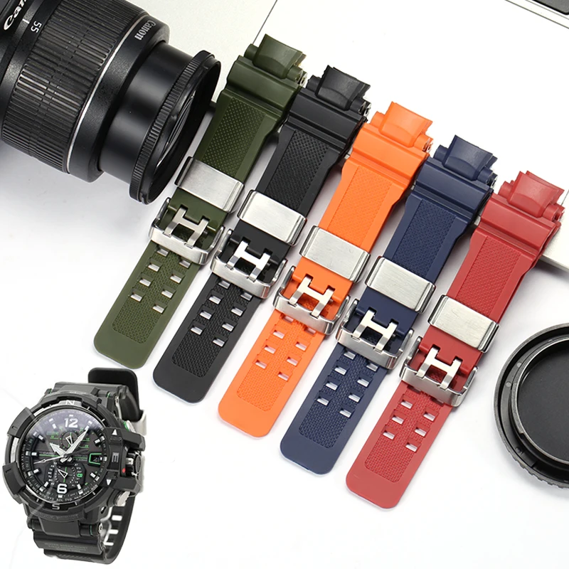 Rubber Strap For Casio  GW-4000 GA-1000 GW-A1000 GW-A1100 G-1400 Men Resin Sport Waterproof Band Watch Accessorie