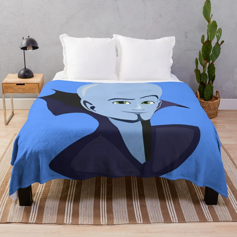 Megamind / big brain Throw Blanket Thin Wadding Blanket Beach Blanket Shaggy Blanket