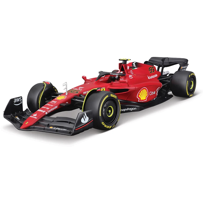 

Bburago 1:18 Ferrari 2022 F1-75 SF21 #16 #55 2020 SF1000 #5 F1 Racing Formula Car Static Simulation Diecast Alloy Model Car