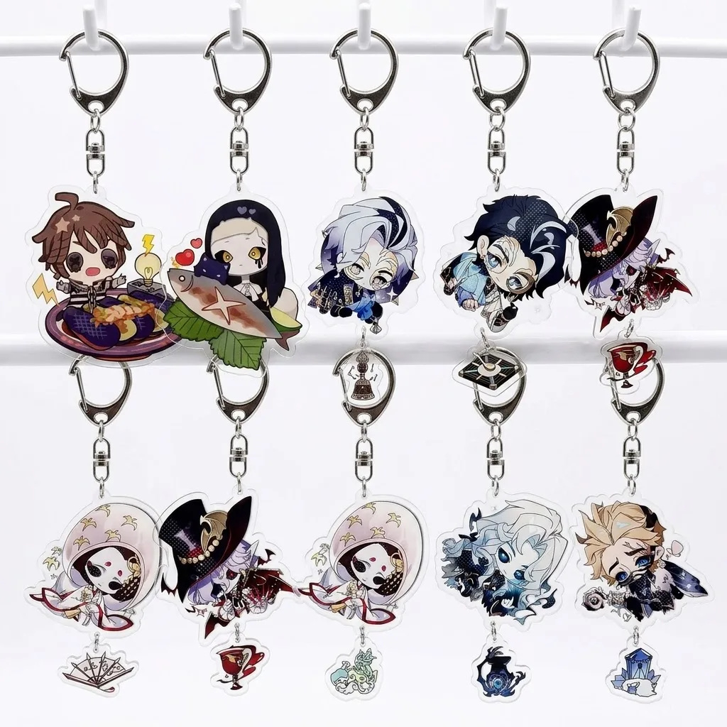 6cm Game Identity v Cute Acrylic Keychain Model Figure Cosplay Plate Holder Topper Birthday Fans Gift
