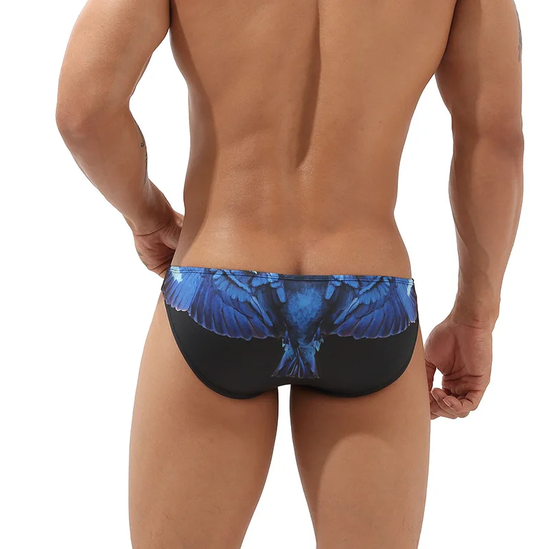 SEOBEAN Men's Fashion Print Triangle Underwear Cool Sport Bottoms Bikini Trendy Breathable Innerwear for Active Lifestyle