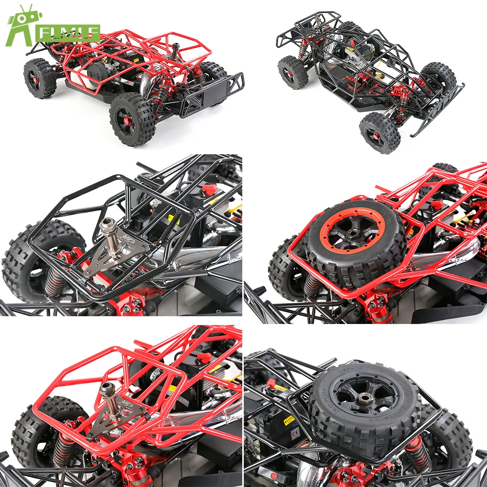 Jaulas para cerdos de aleación, protección completa, carcasa de coche, marco de jaula enrollable para 1/5 Losi 5ive T ROFUN ROVAN LT KingmotorX2 FID DDT piezas de control remoto