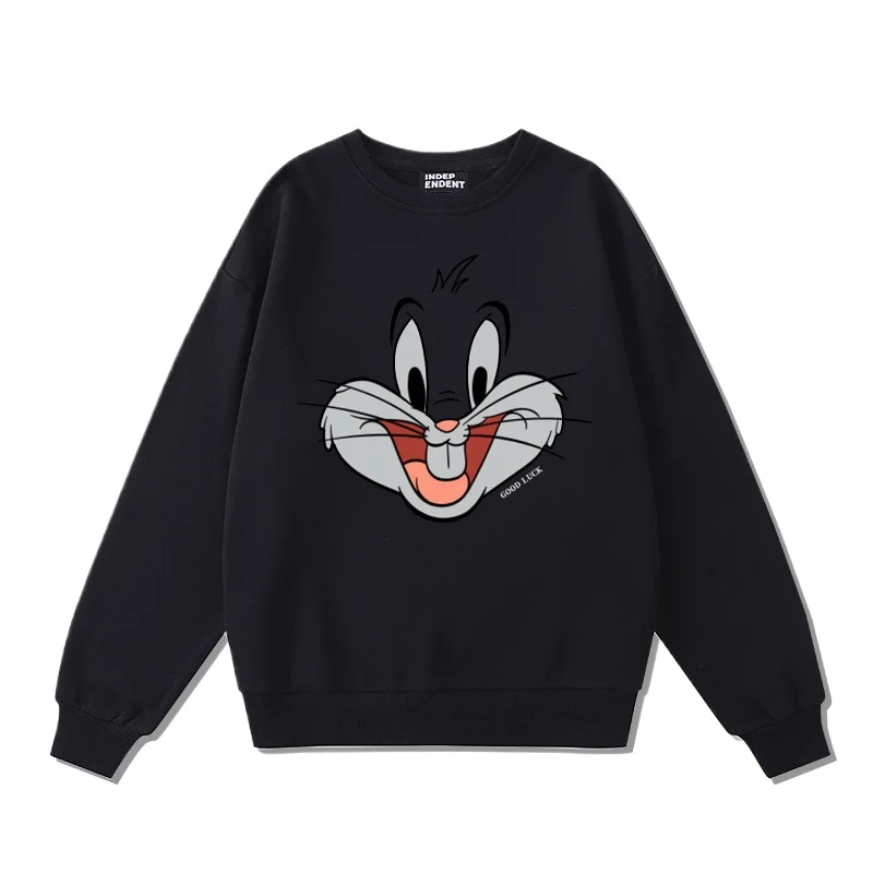 Bugs Bunny Anime Hoodie Women\'s Hoodie Women\'s Round Neck Top Couple\'s Loose Casual Hoodie Couple Round Neck Top women clothing