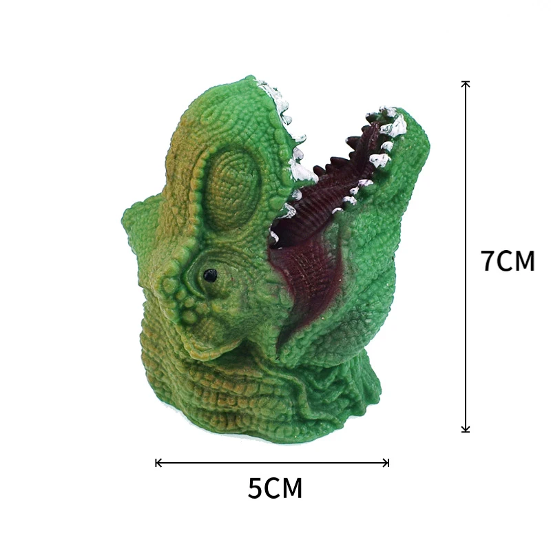 Simulation Grün Allosaurus Finger Kinderbett Kreative Jurassic Dinosaurier Modell Finger Puppe Spielzeug Interaktive Geschichte Erzählen Requisiten Geschenk