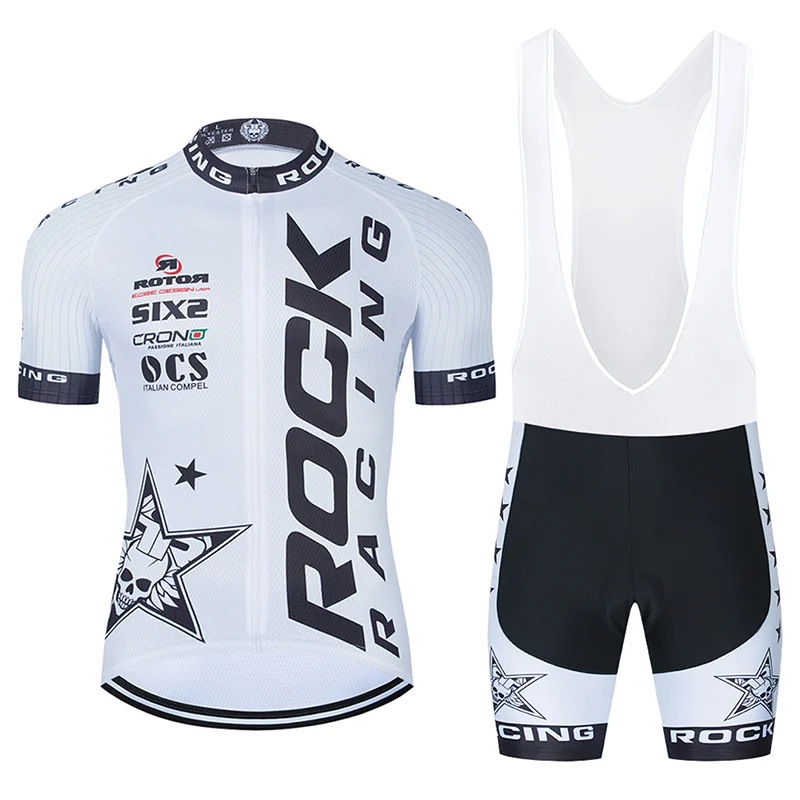 Summer 2025 ROCK RACING Cycling Jersey 20D Bib Set MTB Bicycle Clothing Ropa Ciclismo Bike Wear Men\'s Short Maillot Culotte Suit