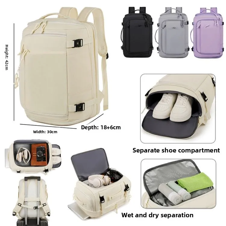 

Men's Large Capaci Travel Bapa Lightweight ort Trip Busin Bag Multi-Functional Cuter Bag Ox Cloth Zipper Cl...