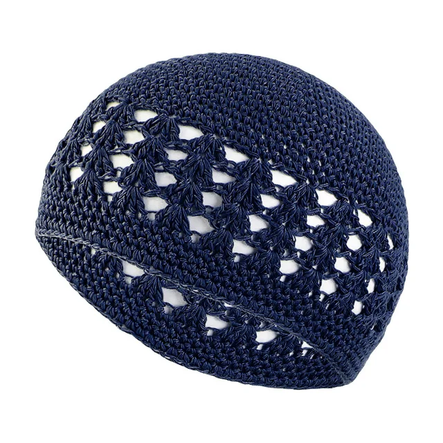 Neue Kufi-Mütze, einfarbig, für Damen und Herren, Gebetsmütze, islamische Mütze, Kufi-Mütze, gehäkelt, handgefertigt, Winteraccessoire, hält warm. – Detail 6