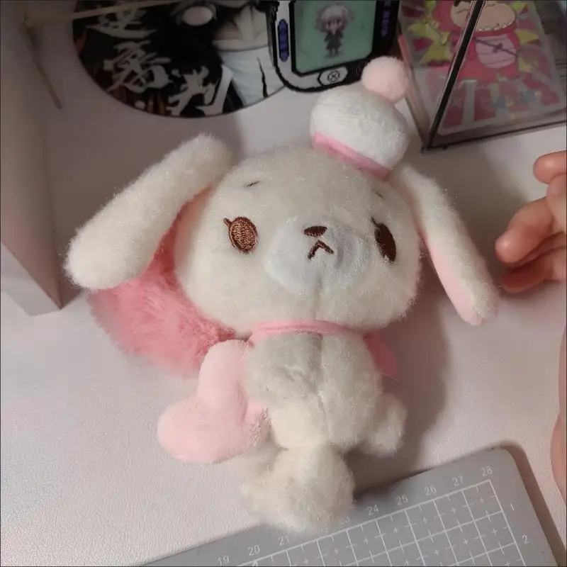 Kawaii Sanrio Furry Sugarbunnies Süßes Plüschtier Rucksack Anhänger Niedliche Cartoon Puppe Schlüsselanhänger Dekoration Schönes Geburtstagsgeschenk