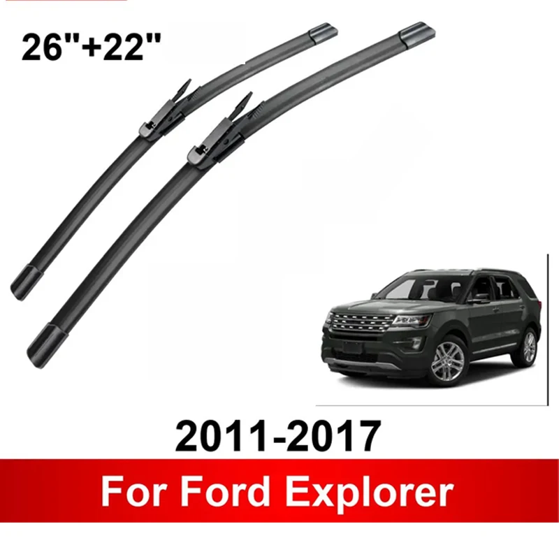 

2PCS Car Wiper For Ford Explorer 2011-2017 Front Wiper Blades Brushes Auto Accessories 2012 2013 2014 2015 2016