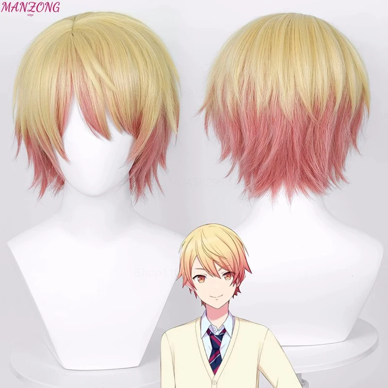 Tenma Tsukasa Cosplay Wig Project SEKAI COLORFUL STAGE! Cosplay 30cm Short Heat Resistant Synthetic Hair Anime Wigs + Wig Cap