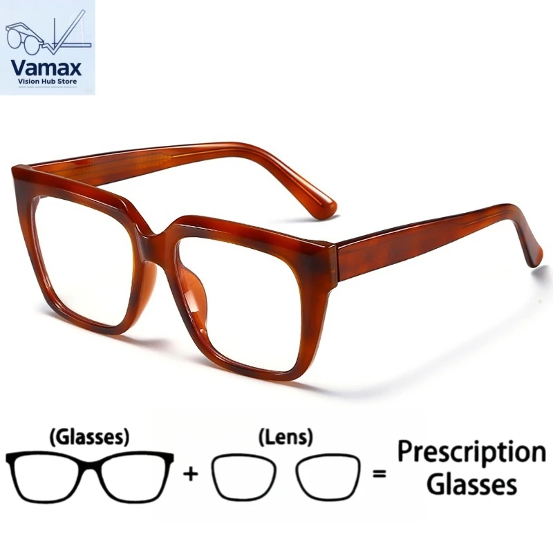 

VAMAX Trendy Large Frame Unisex Optical Eyeglasses Customizable Prescription Glasses Anti Blue Light Eyewear