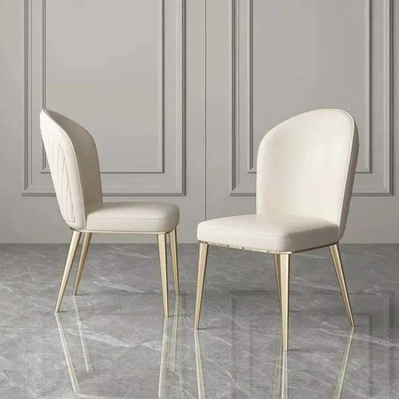 Luxury Upholstered Revolving Dining Chair Dining Room Chairs for Restaurant Hotel Home Gold Stainless Steel Leg PU Leather