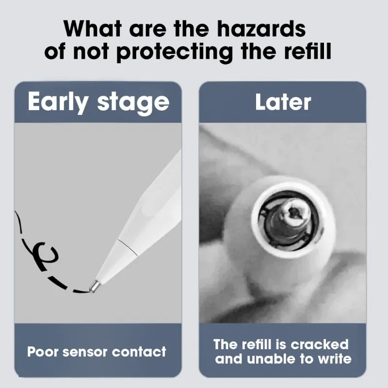 10-1Pcs Stylus Pen Core Replacement Protective Pads for Apple Pencil 1 2 Pen Tip Wear Resistant Pad for Apple Pencil Accessories