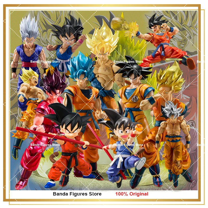 

Оригинальные фигурки BANDAI S.H. Фигуртс Shf Son Goku Son Gohan DRAGON BALL в наличии Аниме Коллекция фигурок Mode Toys