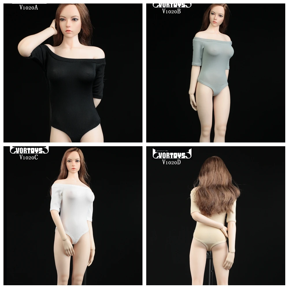 

VORTOYS 1/6 Women Slit Skirt Female BodySuit V1020 ABCD Clothing 2.0 For 12 Inch Figure Body Model Toys