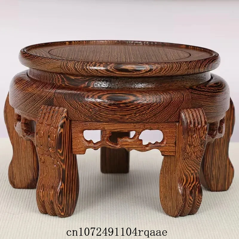 Multi-size Wood Display Base, Solid Wood Stand for Vase, Bonsai, Stone, Crafts, Home Decorative Shelf Holder,Tea Sets Pedestal