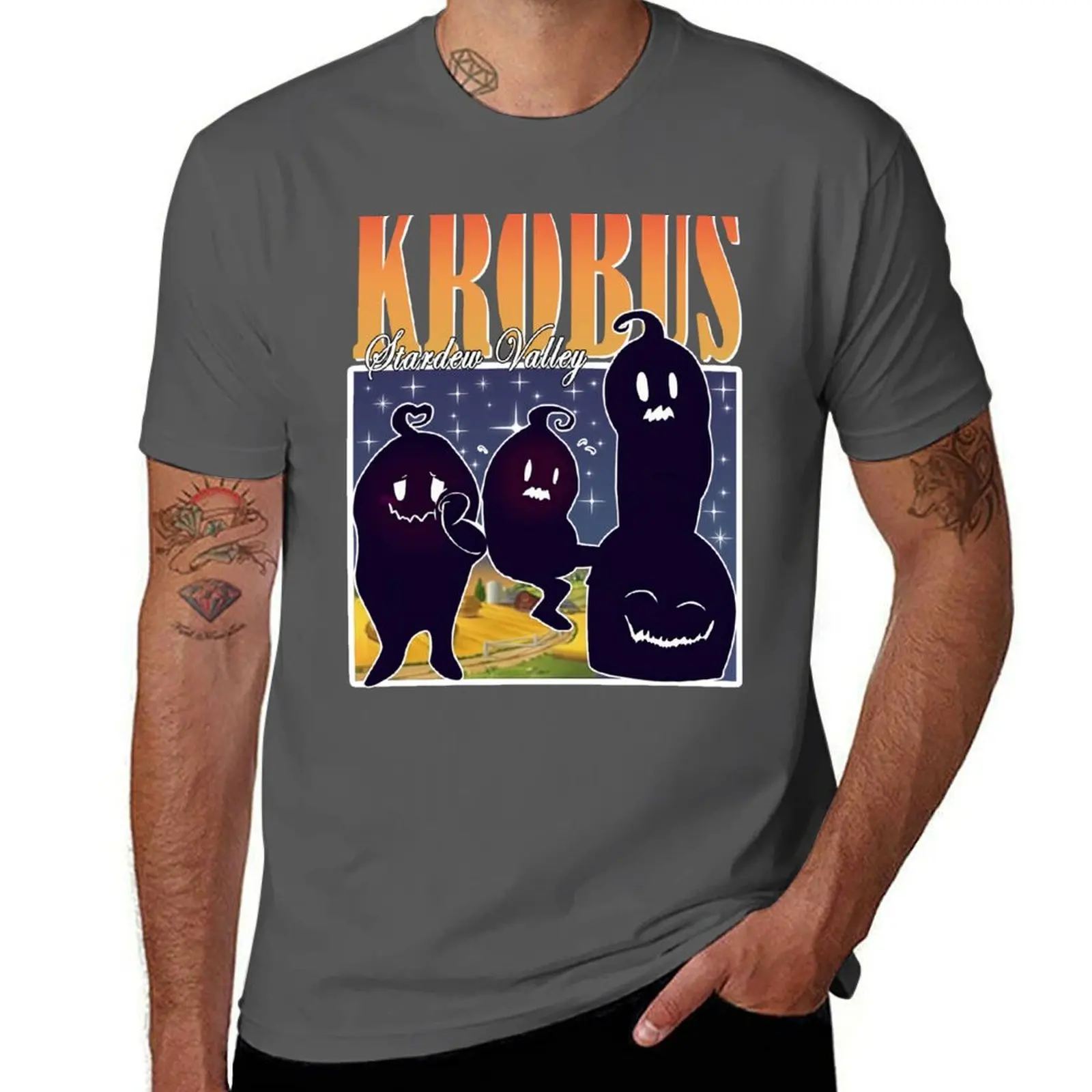 

Krobus Retro T-Shirt High Elasticity Sports T-Shirt