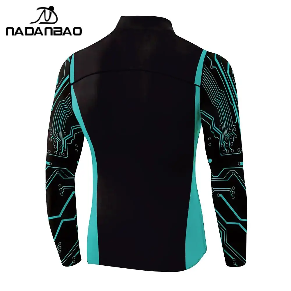 NADANBAO Surfing Wetsuit for Men Long Sleeve Shirts Quick Drying Fitness Male Clothes Swimming Diving Rash Guard Swimwear