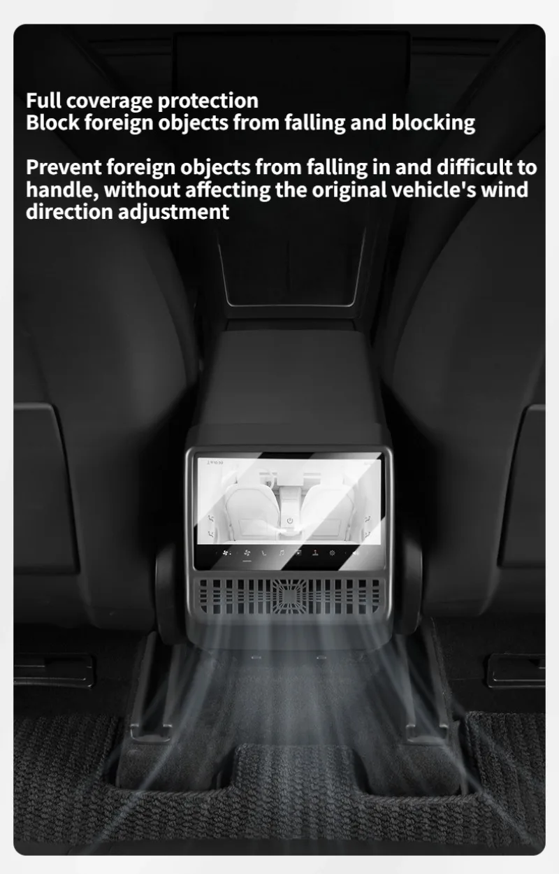 Rear Air Vent Protective Cover Screen Tempered Film Integrated for Tesla Model 3 Highland Model Y Juniper ModelYL Car Accessorie
