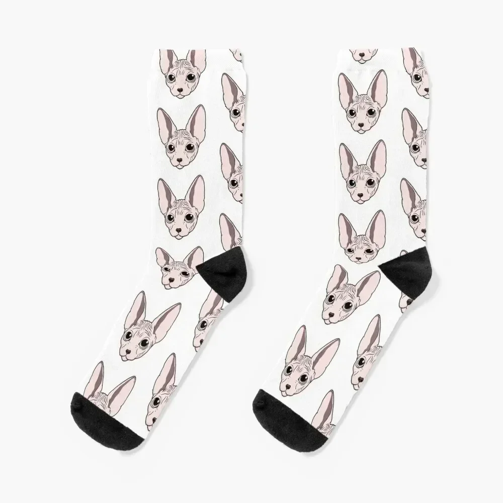 

Sphynx cat Socks aesthetic happy hiphop with print Woman Socks Men's