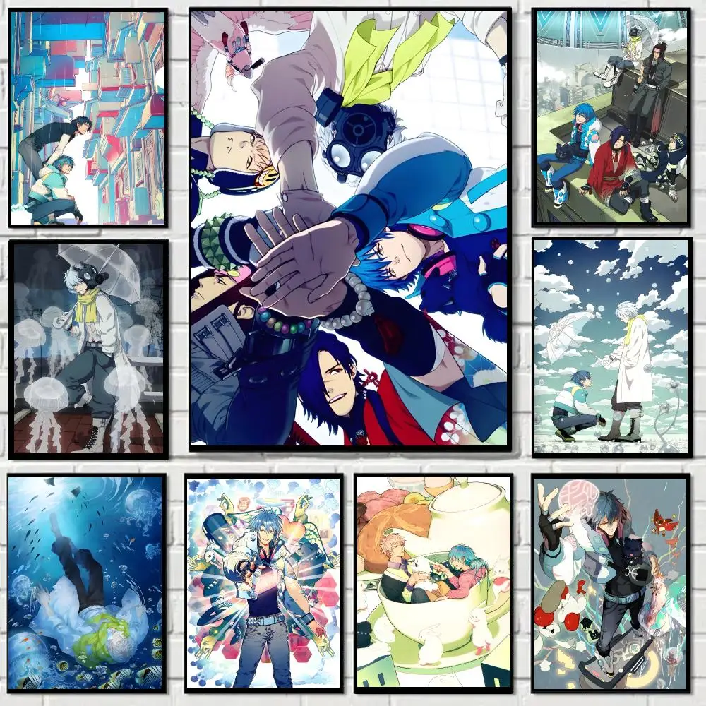 Anime D-Dramatical Murder Cartoon Poster Self-adhesive Decal Living Room Bedroom Party Bar Decor Moisture-proof Fade-resistant