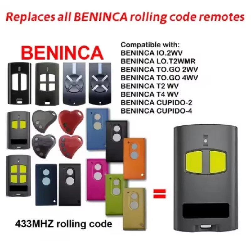 433-MHz-zender compatibel met To.Go 2Va 4Va Rolling Code garagedeurafstandsbediening