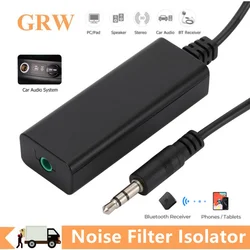 Grwibeou 3.5mm Aux Audio Noise Filter Ground Loop Noise Isolator Eliminate Buzzing For Car Stereo Audio System Home Amplifier