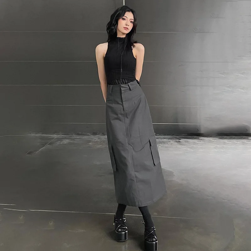 

ALTDITS Aesthetic New Spring Y2k Skirt Women 2024 Streetwear High Waist Grunge Graphic A-line Skirt Alt Emo Rave Clubwear Female