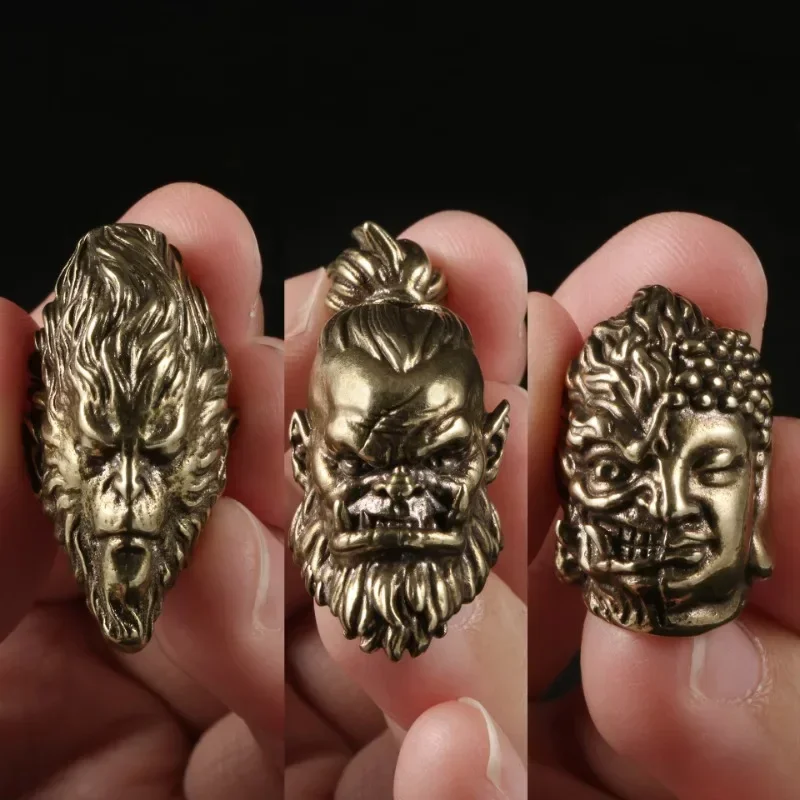 Dark Monkey King Messing Mes Kralen Outdoor DIY Paracord Accessoires Geweven Lanyard Hangers Sieraden Paraplu Touw Ophangingen