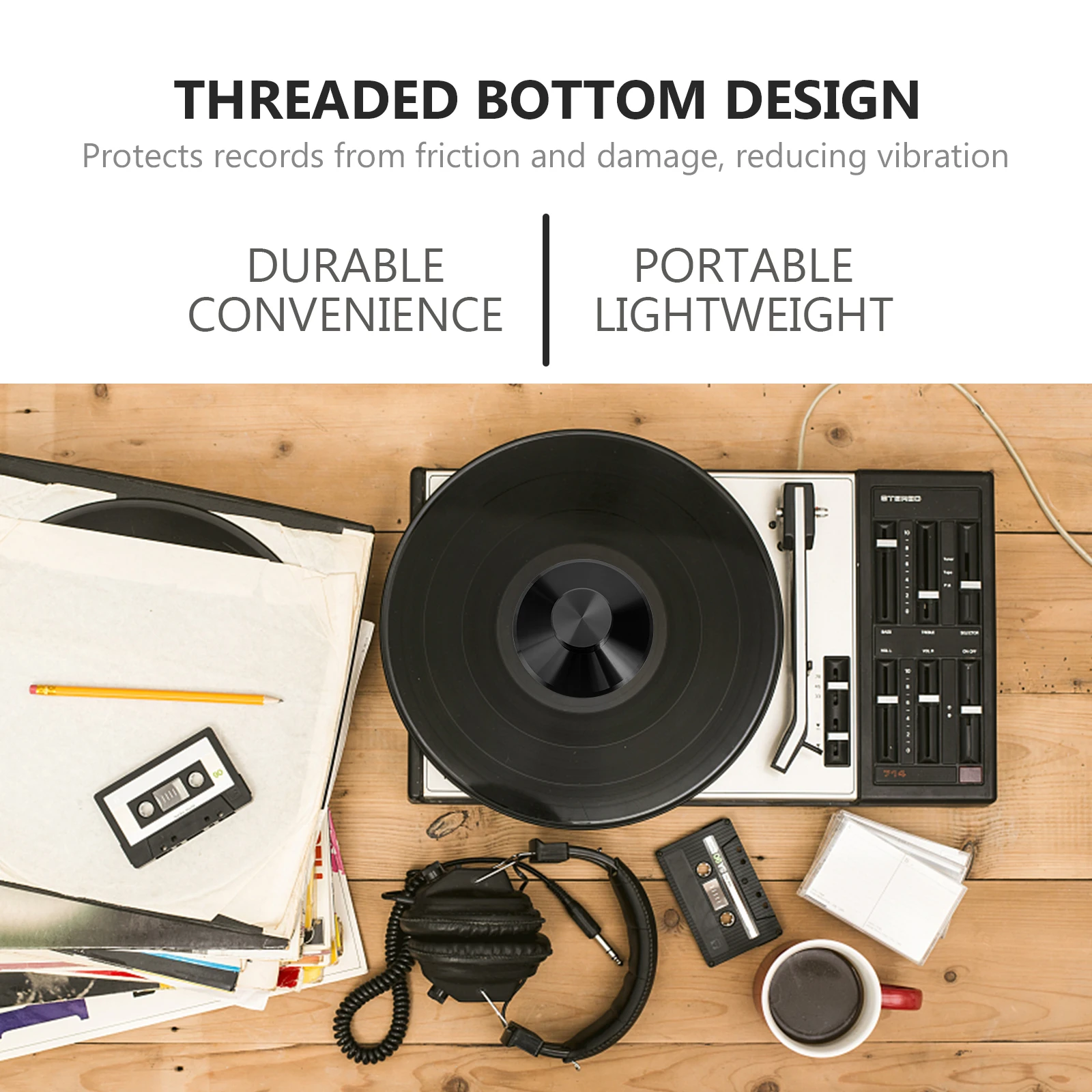 

Record Pressure Player Weight Stabilizer Vinyl Disc Metal Clamp Balanced Aluminum Alloy Records